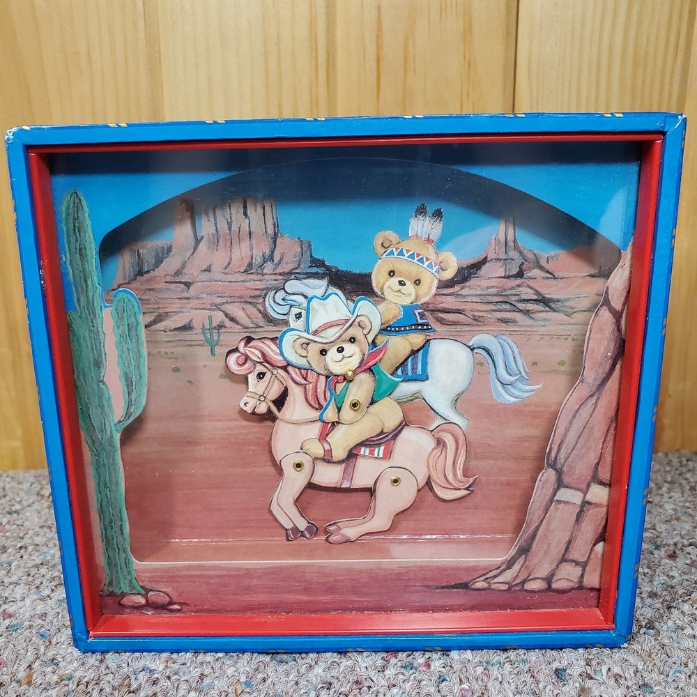 Vintage Otagiri Cowboy Bear Music Box, Plays Happy Trails To You - Tested‎ Works
